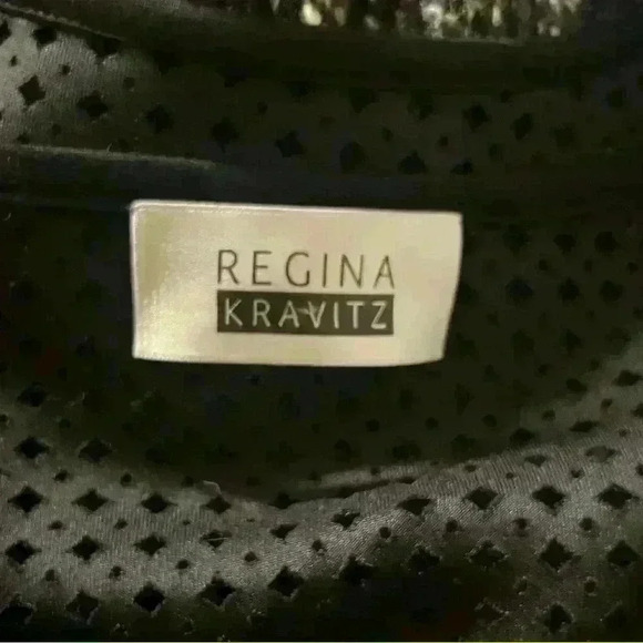 REGINA KRAVITZ Sz L Open Back Short Sleeve Crew Neck Minimalist Monochrome - Picture 3 of 5